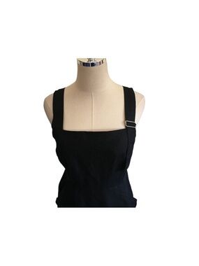 Avec les Filles black linen pencil cut  Summer dress Sz 4 XS